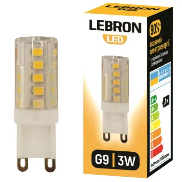 Лампа Lebron L-G9, 3W, G9, 4500K, 280 Lm, 00-10-94 купити недорого в Україні, фото 1