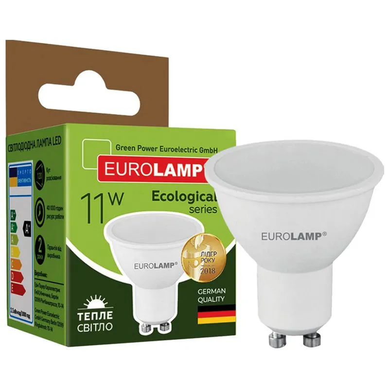 Лампа светодиодная Eurolamp MR16 GU10 3000 ECO, серия P, 11 Вт, LED-SMD-11103 (P) купить недорого в Украине, фото 1