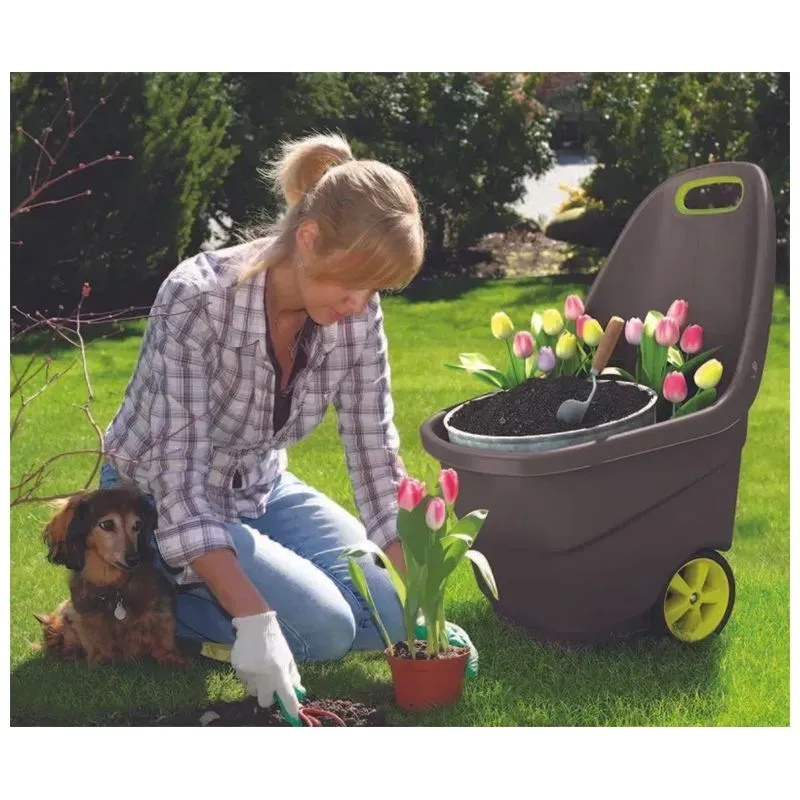 Тачка садовая Keter Easy Go XL, 62 л, серый, 228917 купить недорого в Украине, фото 2