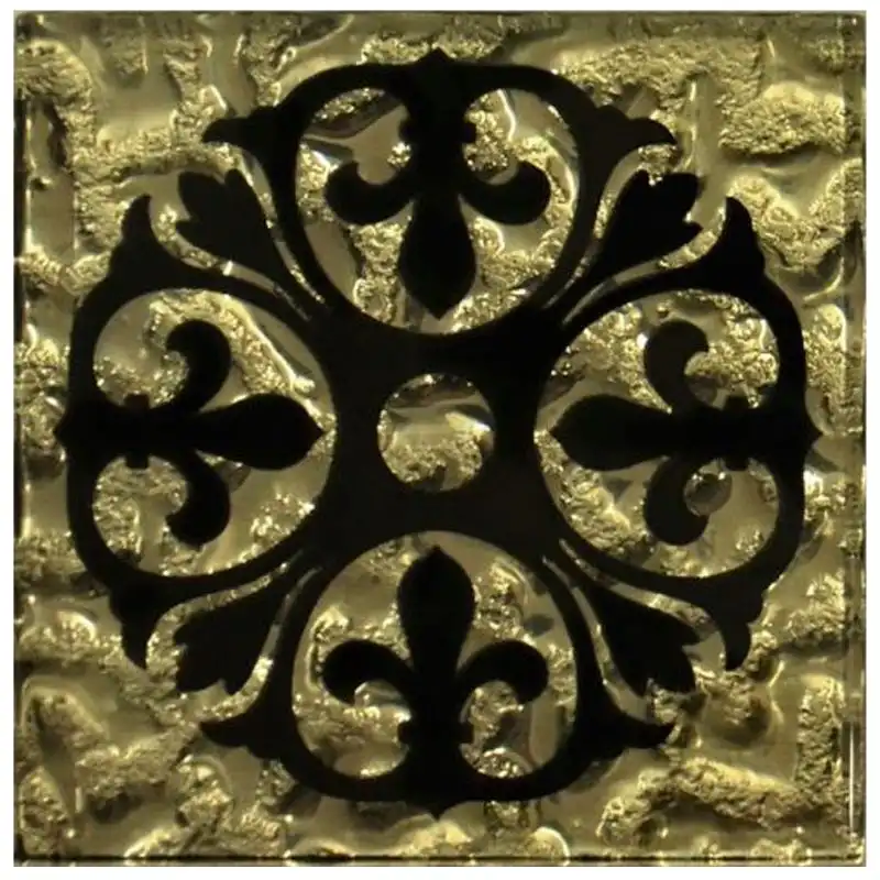 Декор стеклянный рифленый Grand Kerama Тако Бутон, 660x660x8 мм, золото, 773, фото 2 Декор стеклянный рифленый Grand Kerama Тако Бутон, 660x660x8 мм, золото, 773 купить недорого в Украине, фото 2