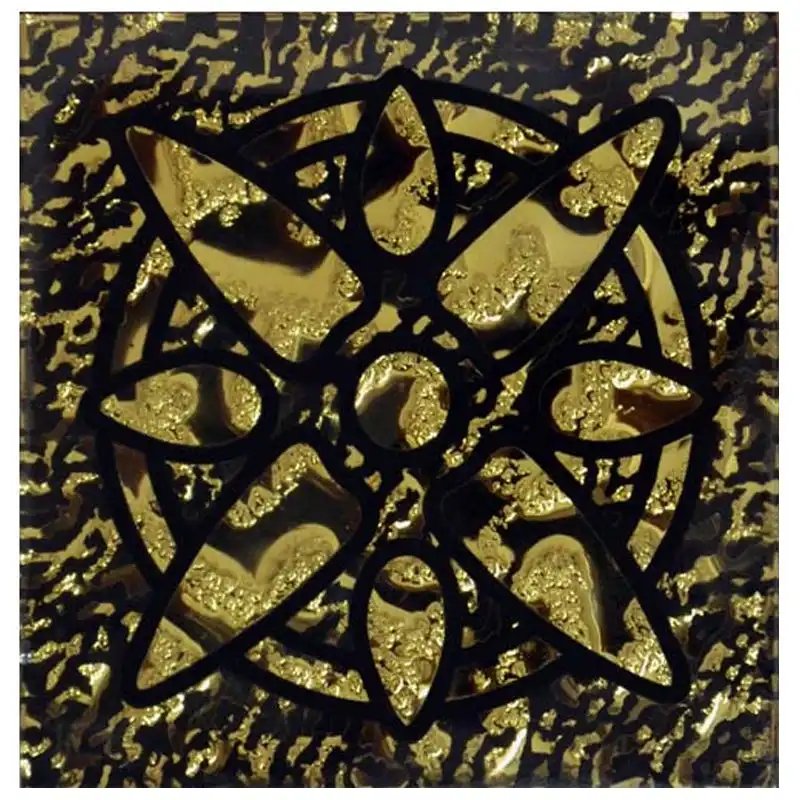 Декор стеклянный рифленый Grand Kerama Тако Звезда, 660x660x8 мм, золото, 784 купить недорого в Украине, фото 1