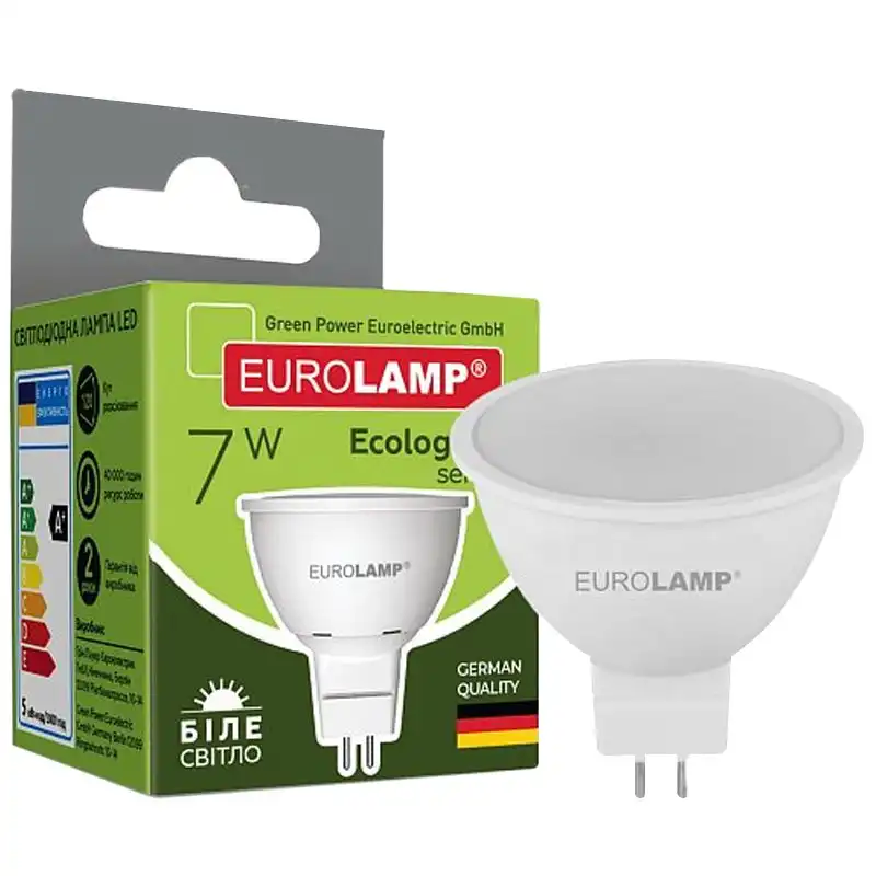 Лампа Eurolamp Есо SMD, 7W, MR16, GU5.3, 4000K, LED-SMD-07534(Р) купить недорого в Украине, фото 1