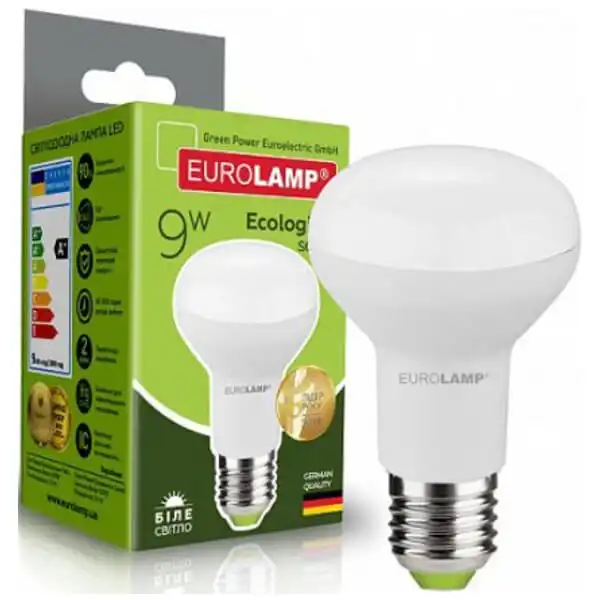 Лампа Eurolamp Есо R63, 9W, E27, 4000K, LED-R63-09274P купити недорого в Україні, фото 1