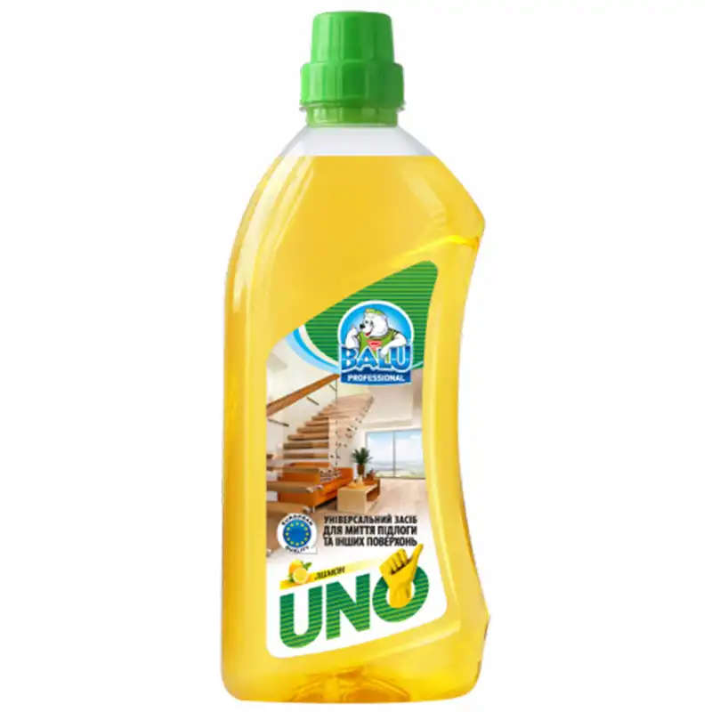 Засіб для миття підлоги та інших поверхонь Balu Uno Лимон, 1000 мл купити недорого в Україні, фото 1