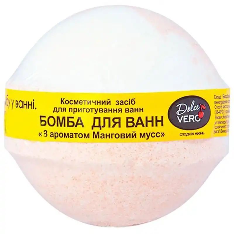Бомба для ванни Dolce Vero Манговий мус, 75 г купити недорого в Україні, фото 1