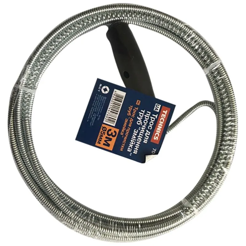 Трос для прочищення труб Vist Змійка, 5 мм, 3 м, 70-354 купити недорого в Україні, фото 2