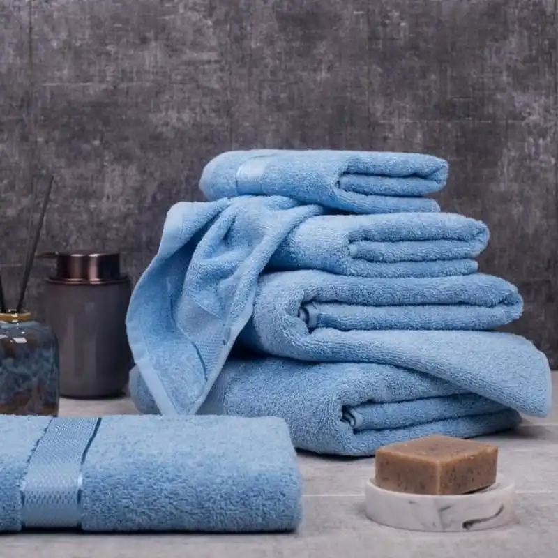 Полотенце махровое Aisha Home Textile 400 г/кв.м, 50x90 см, голубой купить недорого в Украине, фото 2