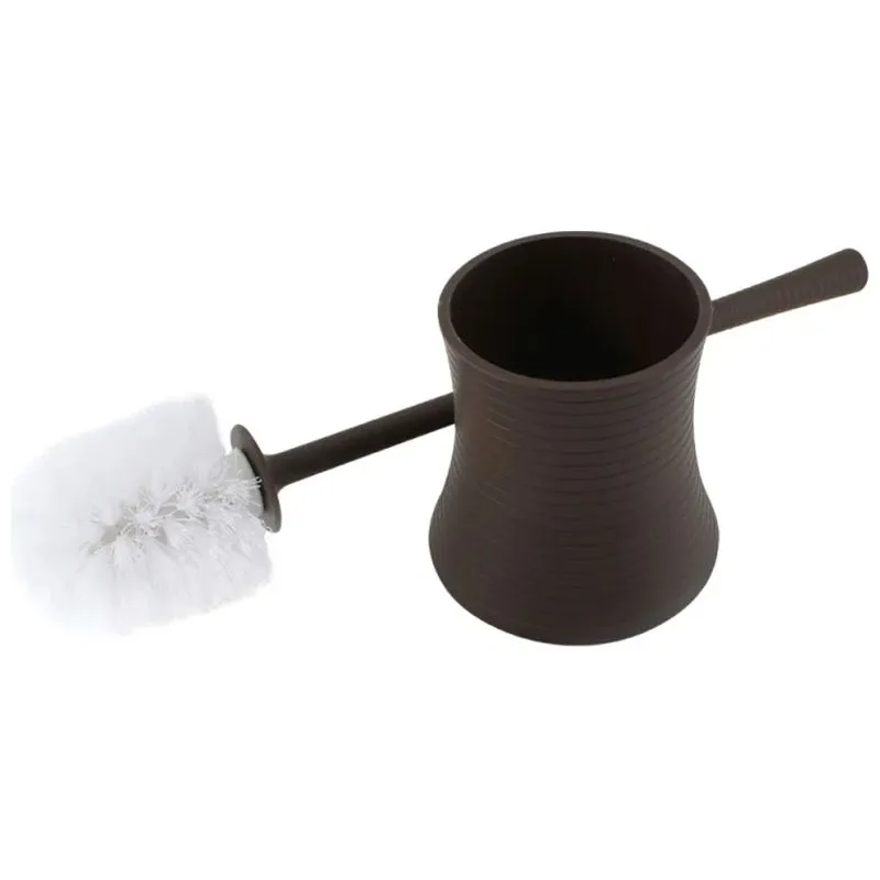 Йоржик з колбою для унітазу Trento Bergamo, пластик, темний шоколад купити недорого в Україні, фото 2