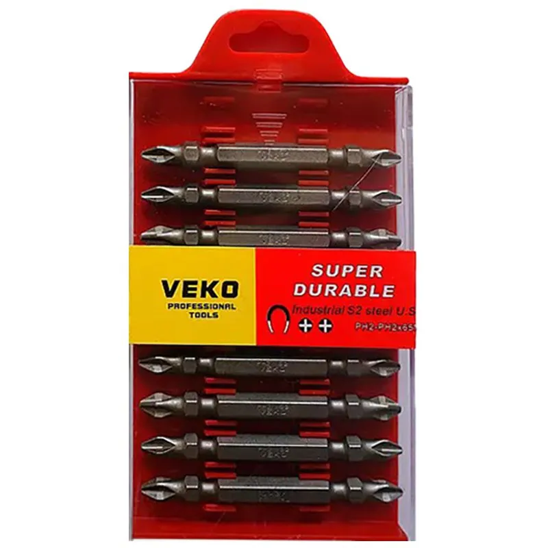 Набір біт Veko PH2/PH2, 65 мм, 10 шт купити недорого в Україні, фото 1