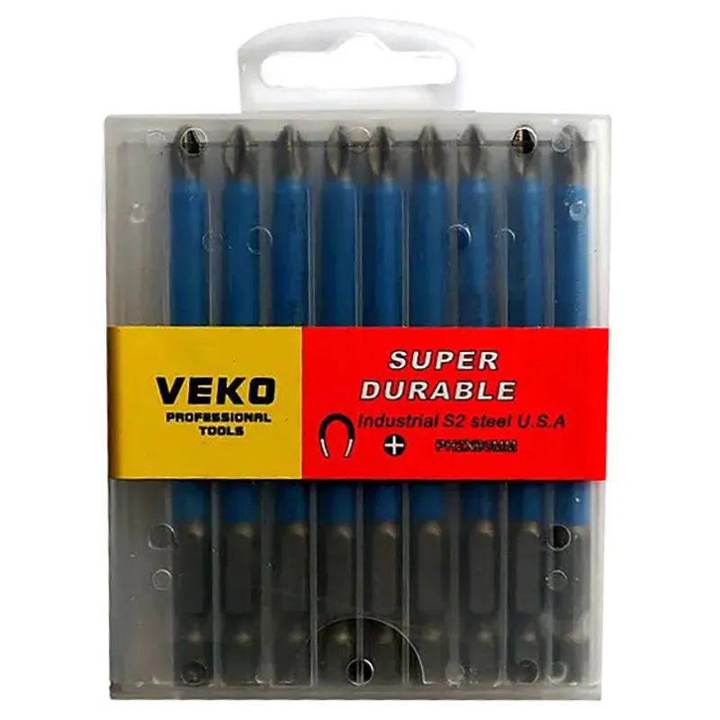 Набір біт Veko PH2, 90 мм, 10 шт купити недорого в Україні, фото 1