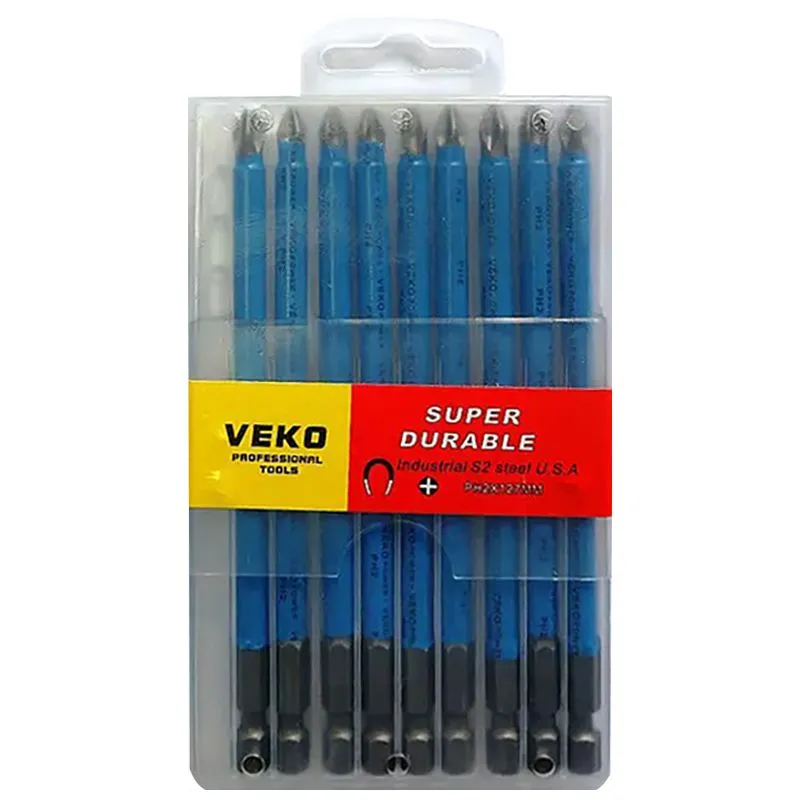 Набір біт Veko PH2, 127 мм, 10 шт купити недорого в Україні, фото 1