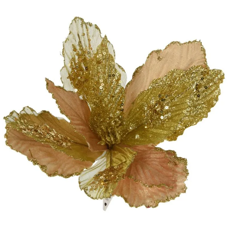 Квітка новорічна на кліпсі Koopman, 28х5х28 см, DH8055060 купити недорого в Україні, фото 1