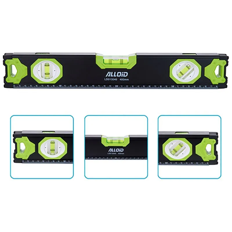 Рівень будівельний з магнітом Alloid Pro, 40 см, 3 капсули, LD-013040 купити недорого в Україні, фото 1