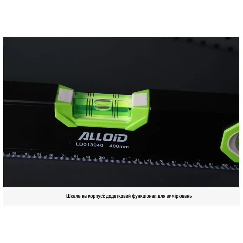Рівень будівельний з магнітом Alloid Pro, 40 см, 3 капсули, LD-013040 купити недорого в Україні, фото 2