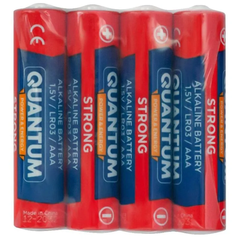 Батарейка лужна Quantum Strong, LR03/AAA, 4 шт, QM-LR03-S4 купити недорого в Україні, фото 1