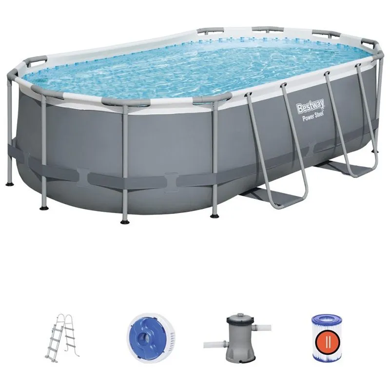 Басейн каркасний Bestway Steel Pro, 427х250х100 см, 56620 купити недорого в Україні, фото 1