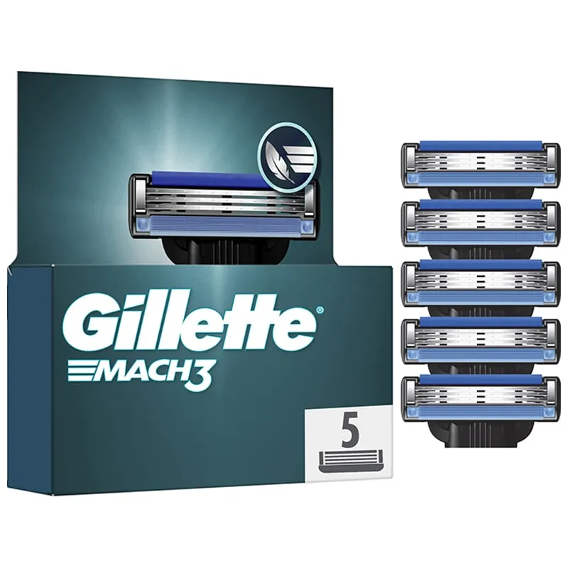 Комплект змінні касети для гоління Gillette Mach3, 5 шт купити недорого в Україні, фото 1