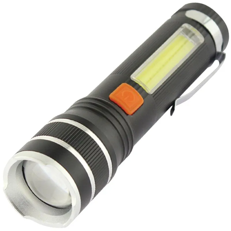 Фонарик ручной Quantum QM-FL1032 Helper, 10W, LED zoom+COB, USB купить недорого в Украине, фото 1