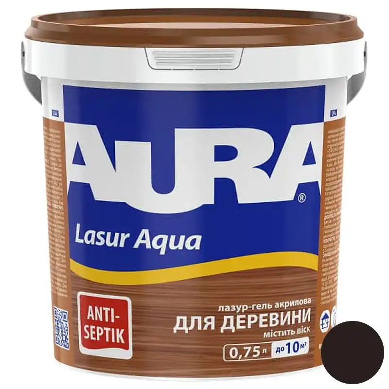 Лазур акрилова Aura Lasur Aqua, 0,07 л, напівматовий, венге купити недорого в Україні, фото 1