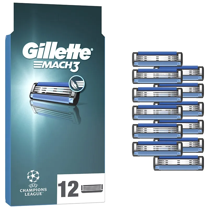 Комплект сменные кассеты для бритья Gillette Mach3, 12 шт, фото 1 Комплект сменные кассеты для бритья Gillette Mach3, 12 шт купить недорого в Украине, фото 1