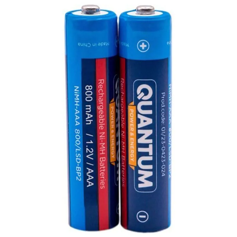 Акумулятор з низьким саморозрядом Quantum Ni-MH, 800 mAh, 2 шт, NiMH-AAA800/LSD-BP2 купити недорого в Україні, фото 2