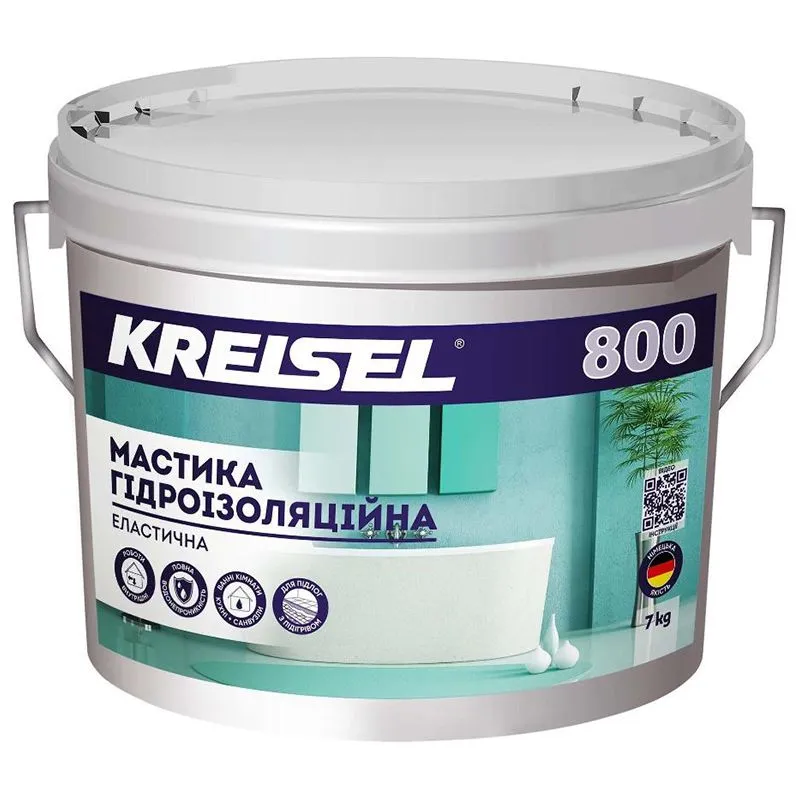 Мастика гідроізоляційна Kreisel 800, 7 кг купити недорого в Україні, фото 1