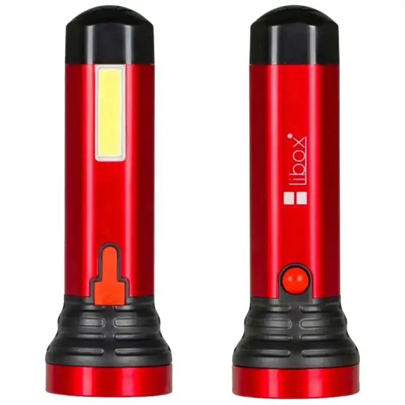 Фонарь светодиодный ручной Libox LB0187, 200 Lm, 3 Вт, красный купить недорого в Украине, фото 2