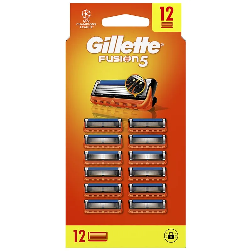Комплект сменные катриджи для бритья Gillette Fusion, 12 шт, фото 2 Комплект сменные катриджи для бритья Gillette Fusion, 12 шт купить недорого в Украине, фото 2