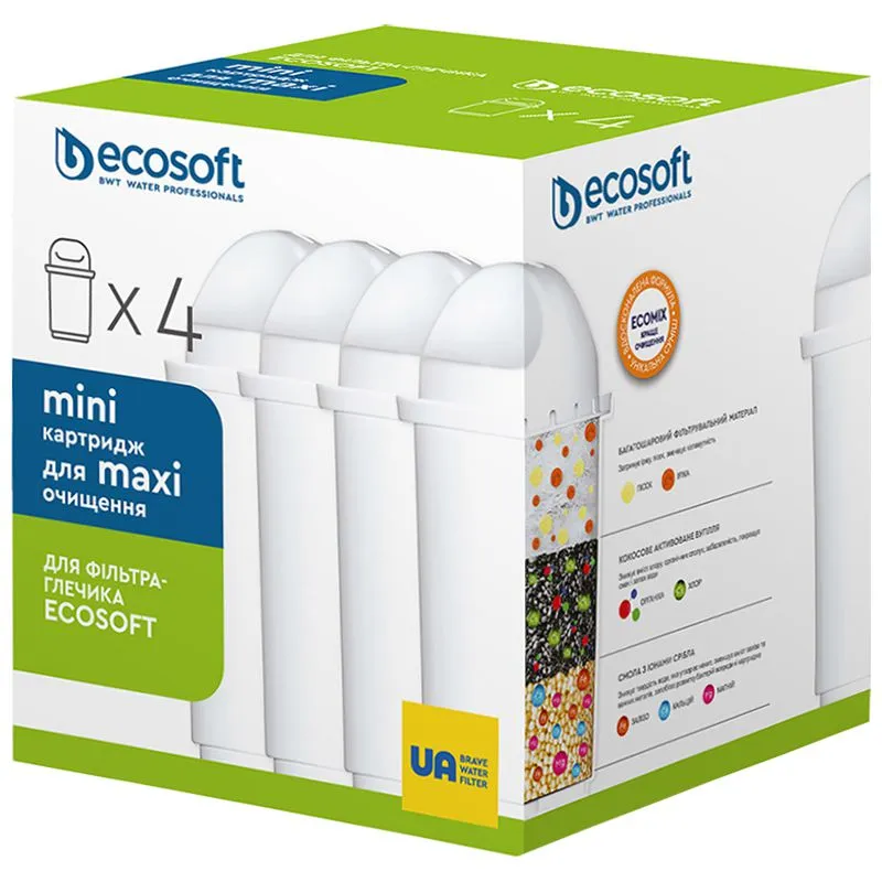 Комплект картриджів для фільтра-глечика Ecosoft купити недорого в Україні, фото 1
