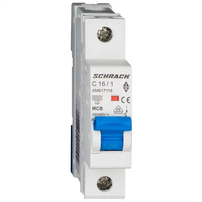 Автоматичний вимикач Schrack 1P, 16A, C, 6 кА, AM617116 купити недорого в Україні, фото 1