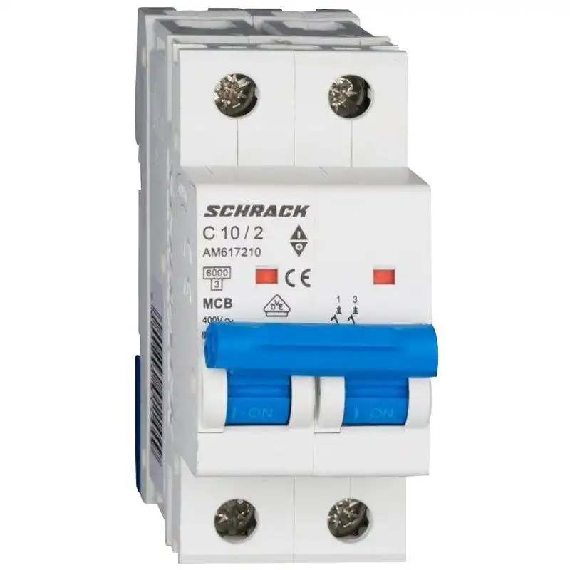 Автоматичний вимикач Schrack 2P, 10A, C, 6 кА, AM617210 купити недорого в Україні, фото 1