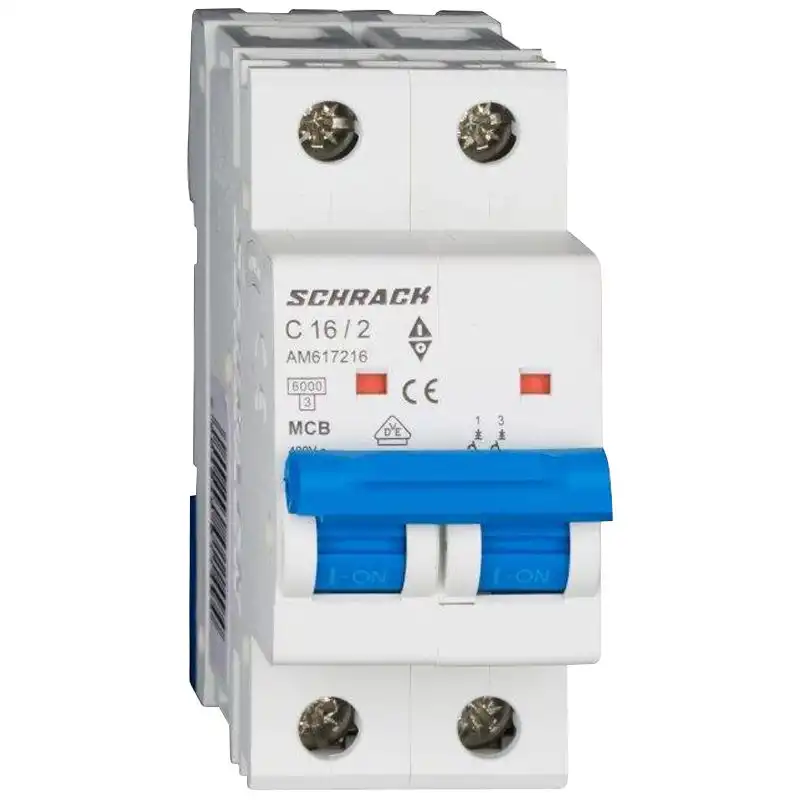 Автоматичний вимикач Schrack 2P, 16A, C, 6 кА, AM617216 купити недорого в Україні, фото 1