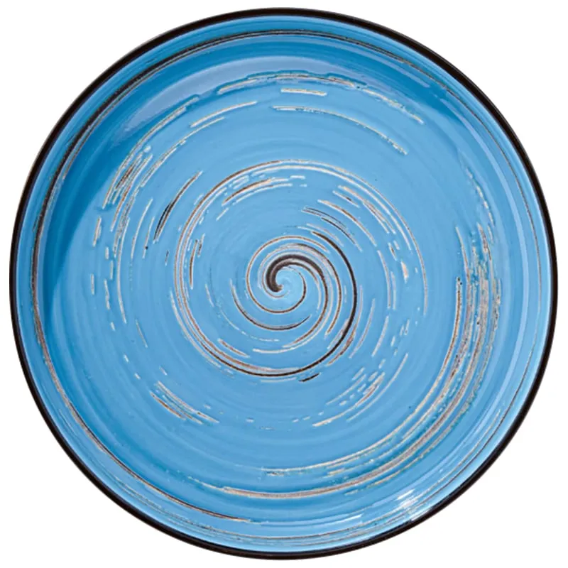 Тарілка обідня Wilmax England Spiral Blue, 23 см, синій, WL-669619 / A, фото 2 Тарілка обідня Wilmax England Spiral Blue, 23 см, синій, WL-669619 / A купити недорого в Україні, фото 2