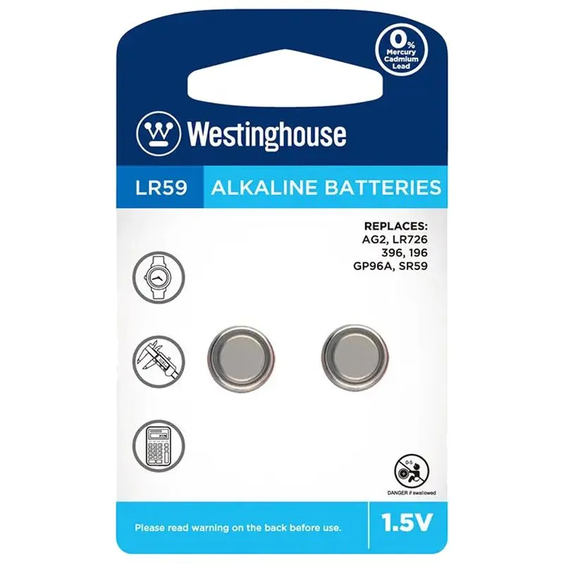 Батарейка лужна Westinghouse Alkaline LR59, 2 шт, LR59-BP2(AG2-BP2) купити недорого в Україні, фото 1