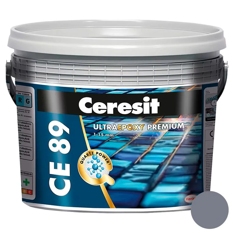Фуга эпоксидная Ceresit СЕ-89 Ultraepoxy, крепкий сланец 817, 2,5 кг купить недорого в Украине, фото 1