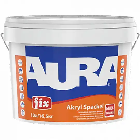 Шпаклівка Aura Fix Akryl Spackel, 16,5 кг купити недорого в Україні, фото 1