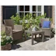 Комплект садовой мебели Keter Rosario Balcony set, искусственный ротанг, 3 предмета, капучино, 21693 купить недорого в Украине, фото 3