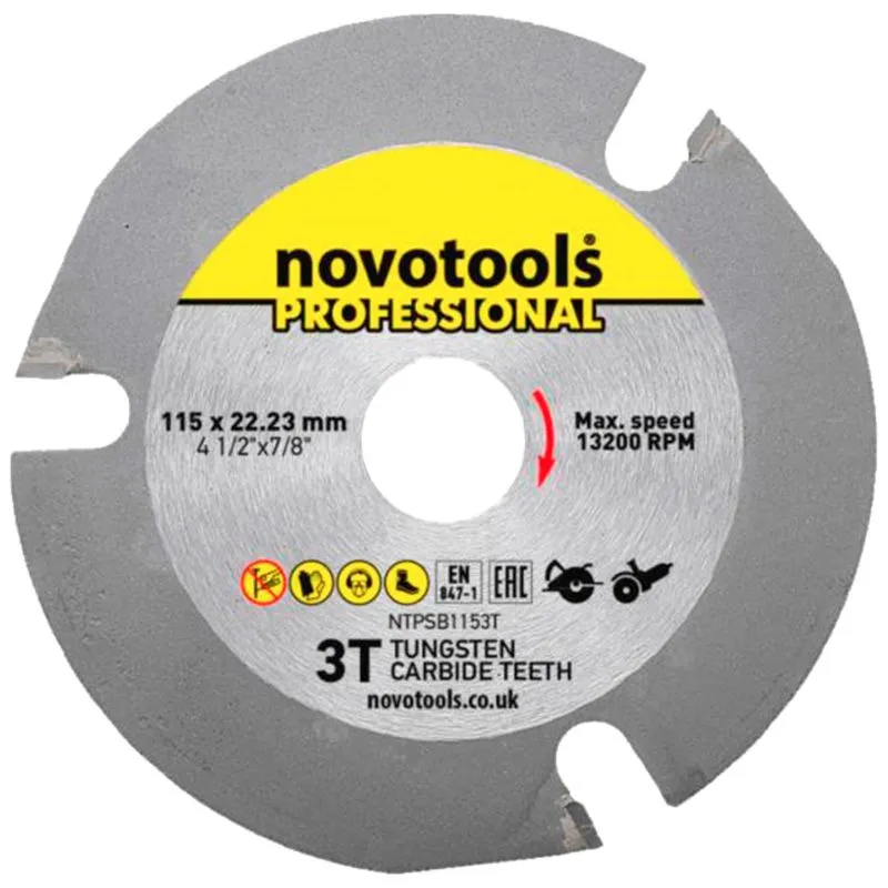Пильний диск NovoTools Professional, 3Т, 125x22,23 мм, NTPSB1253T купити недорого в Україні, фото 1