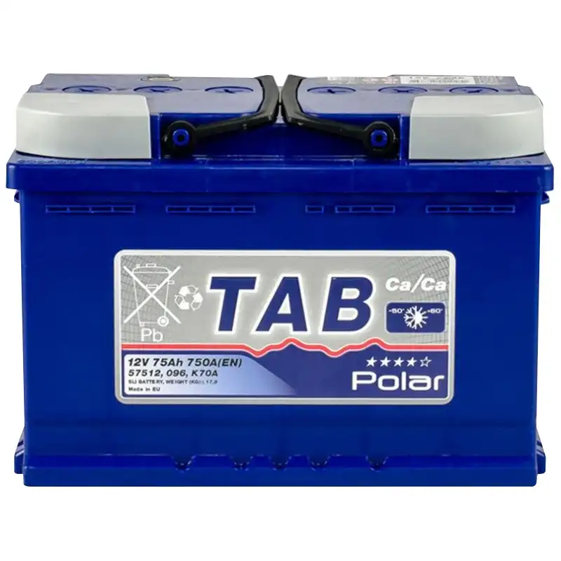 Акумулятор автомобільний TAB Polar Blue, 75 Ач, 12 В, 121 075 купити недорого в Україні, фото 1