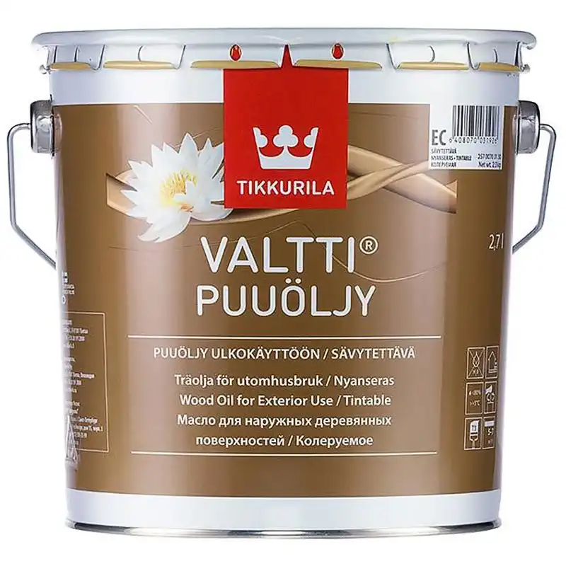 Масло для дерева Tikkurila Valtti, 2,7 л купить недорого в Украине, фото 1