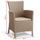 Комплект садовой мебели Keter Iowa Balcony, пластик, 3 предмета, капучино, 224383 купить недорого в Украине, фото 3