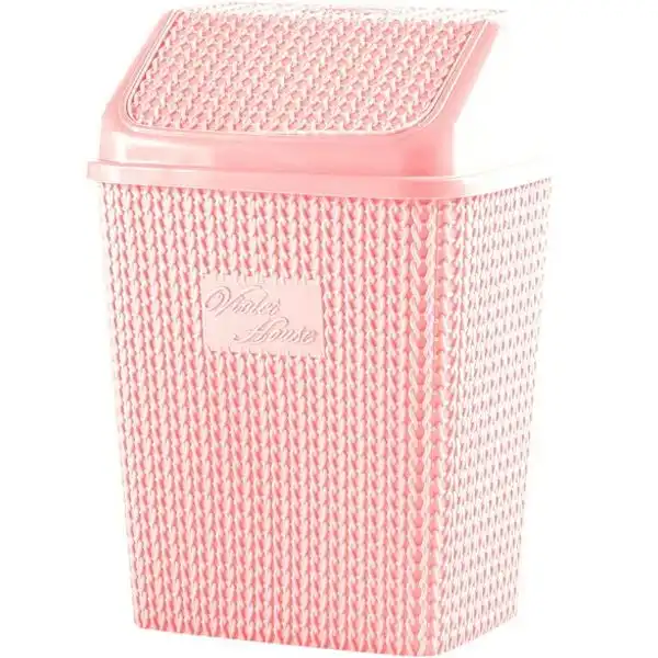 Кошик для сміття Violet House 0026 Віолетта Pink, 10 л, пластик, рожевий, 6523098 купити недорого в Україні, фото 1