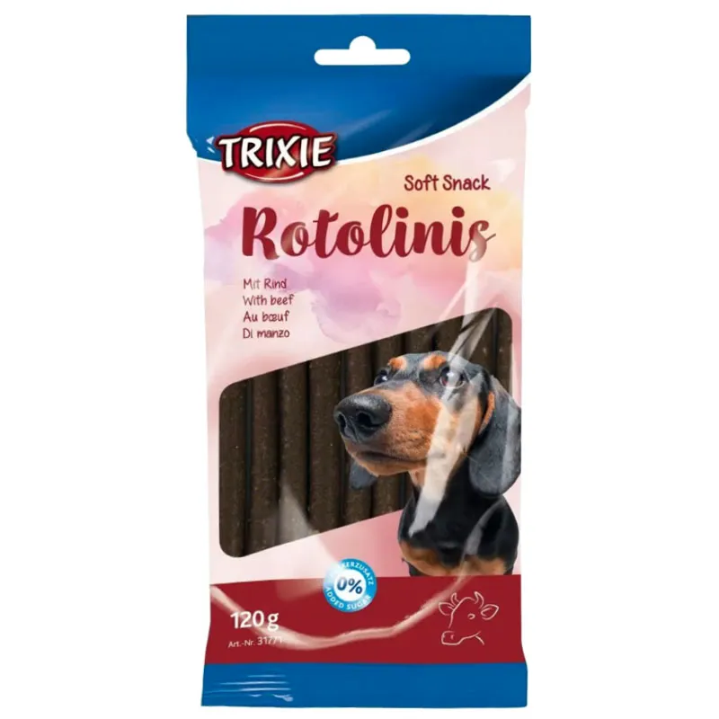 Ласощі для собак Trixie Rotolinis з яловичиною, 120 г, 12 шт, 31771 купити недорого в Україні, фото 1