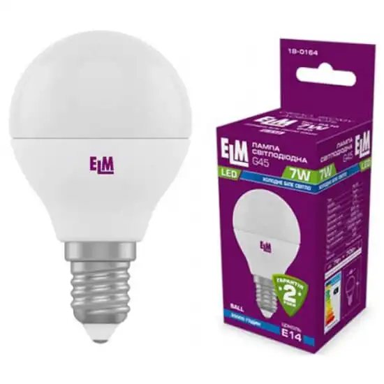 Лампа ELM LED PA10 D45, 7W, E14, 4000K, 18-0164 купити недорого в Україні, фото 1
