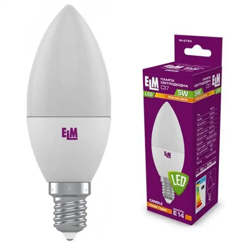 Лампа LED ELM PA10, 5W, E14, 3000K, 18-0154 купити недорого в Україні, фото 1