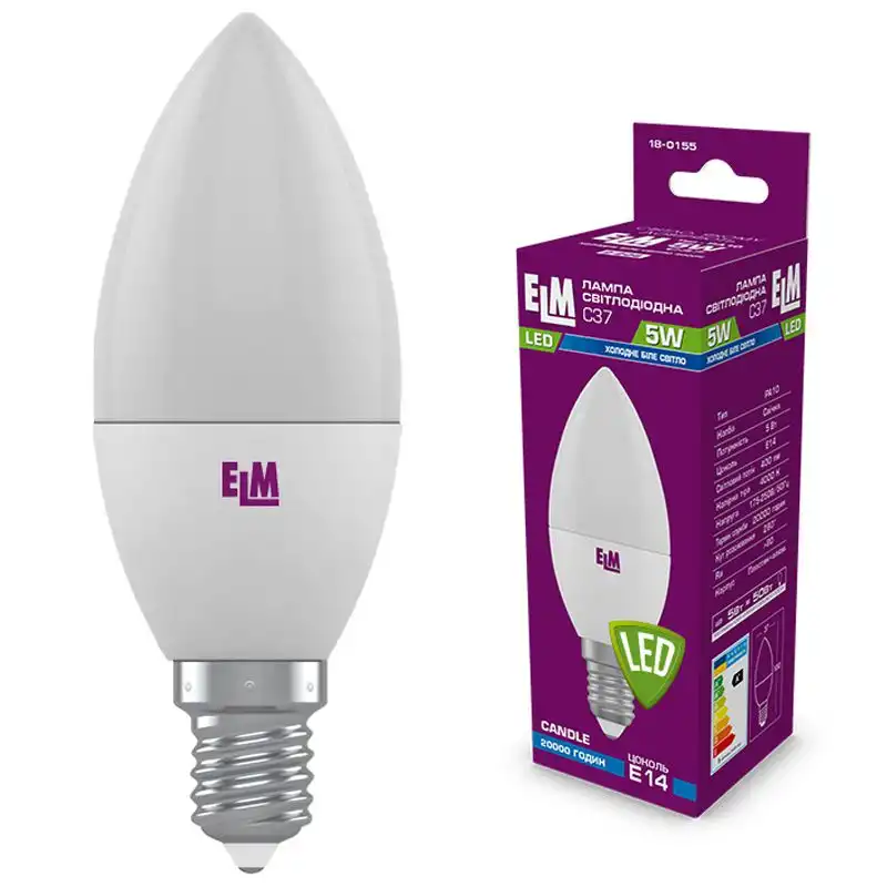 Лампа LED ELM PA10, 5W, E14, 4000K, 18-0155 купити недорого в Україні, фото 1