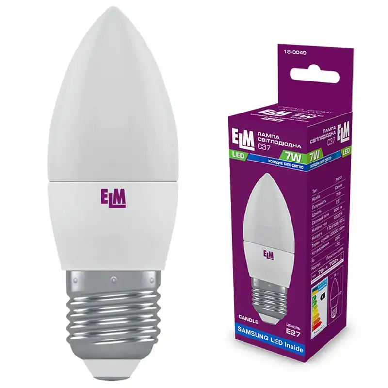 Лампа LED ELM PA10, 7W, E27, 4000K, 18-0049 купить недорого в Украине, фото 1