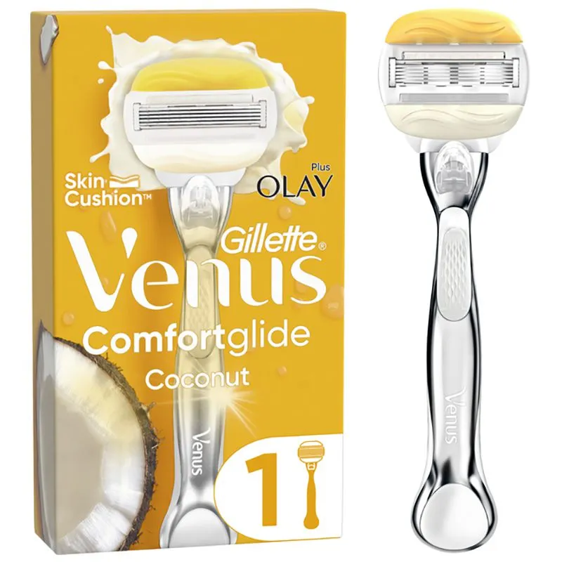 Бритва Gillette Venus Comfortglide Coconut Plus Olay, зі змінним картриджем купити недорого в Україні, фото 1