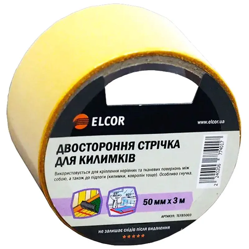 Стрічка двостороння для килимків Elcor TEFB 5003, 50 мм х 3 м, 40206774 купити недорого в Україні, фото 1