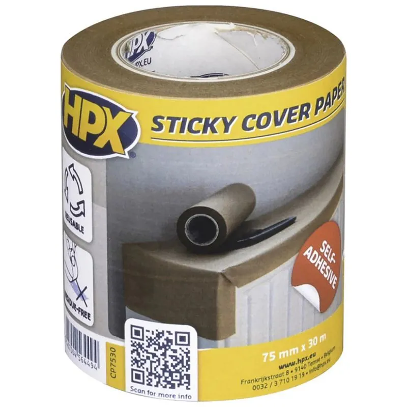 Самоклеючий захисний папір HPX Sticky Cover Paper, 74 мм х 30 м, CP7530 купити недорого в Україні, фото 1